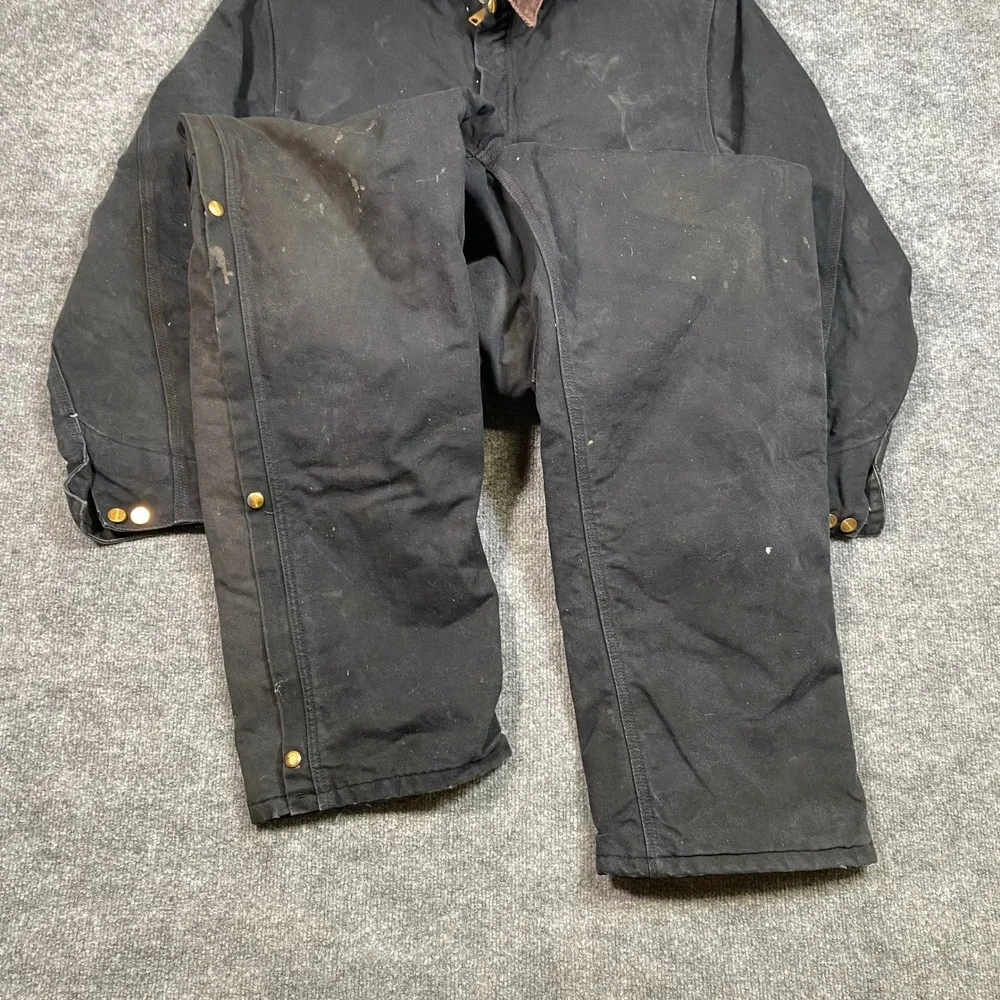 Carhartt X01 BLK Arctic Quilt Lined Coveralls Black Duck Canvas Mens 44 Regular